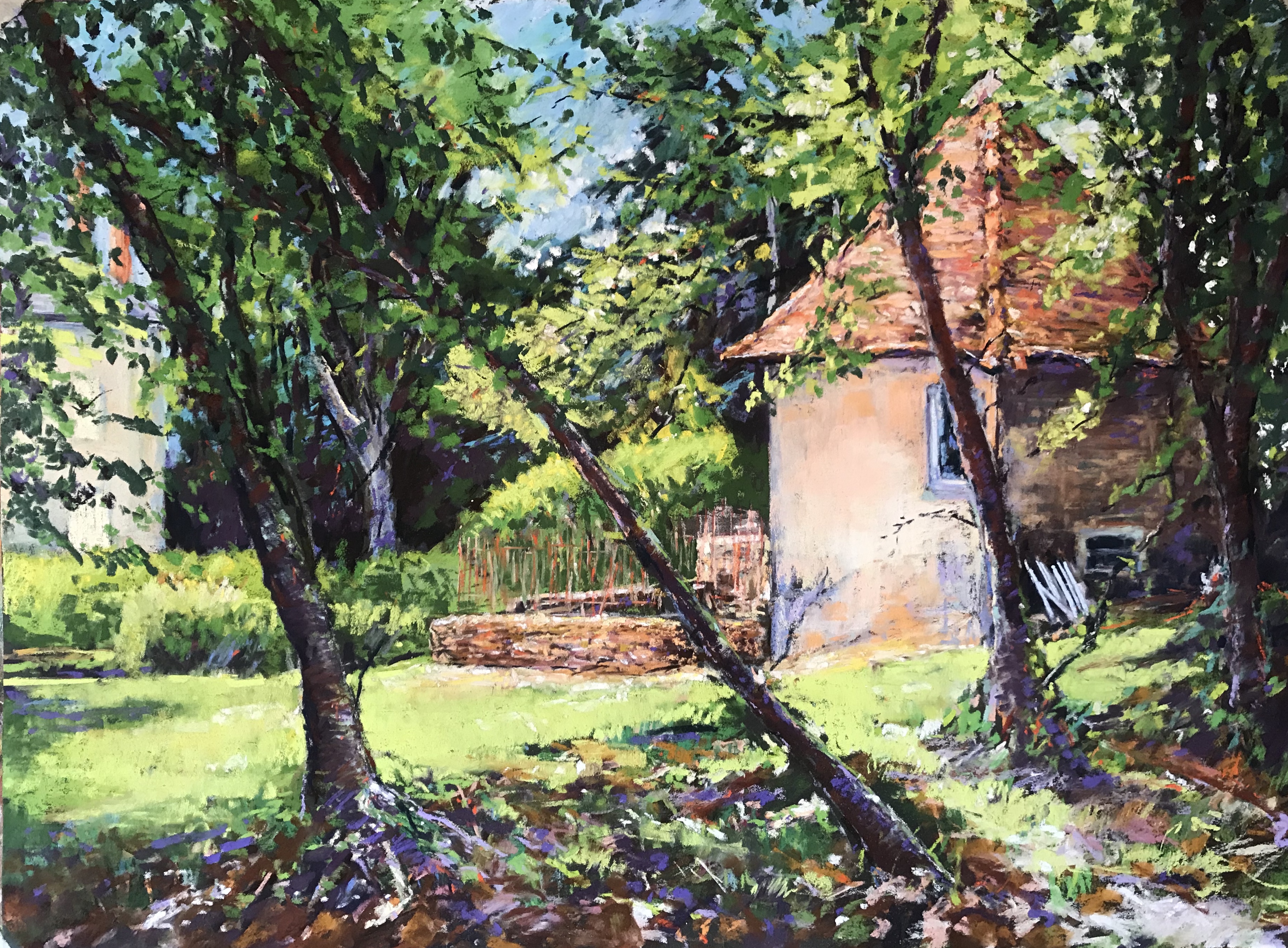 Old Kennel, Dordogne (pastel, mounted)