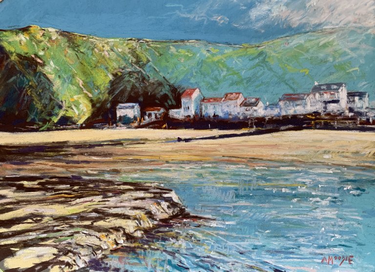 Staithes Light (pastel, mounted)