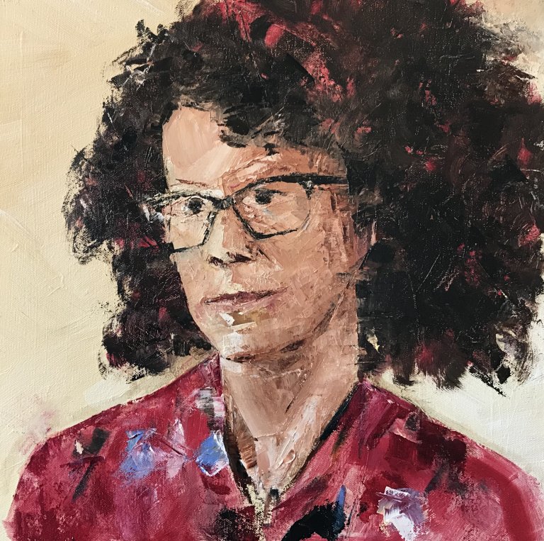 Portrait of Bernadine Evaristo (oil on canvas)