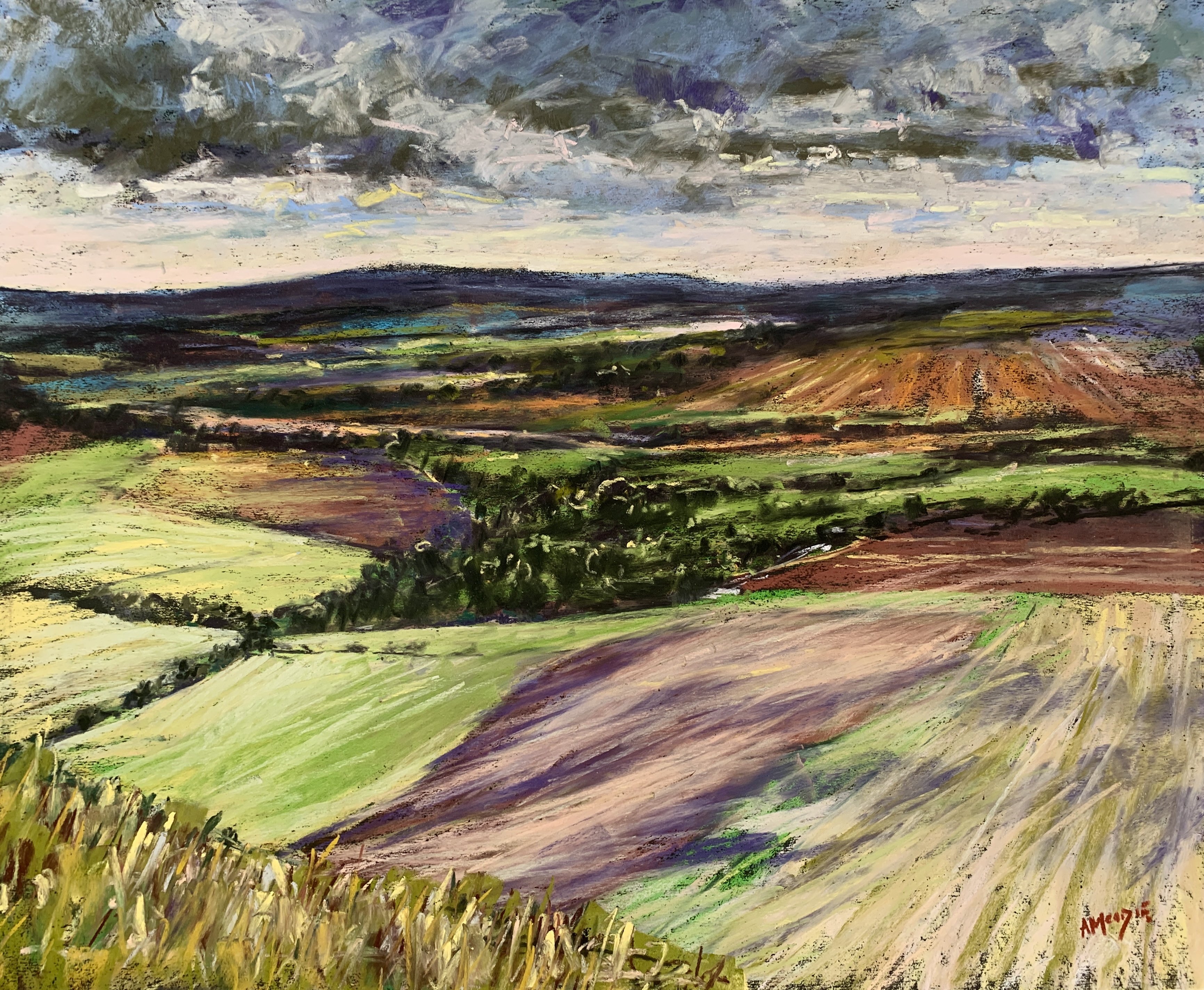 Wiltshire Plain (pastel, mounted)