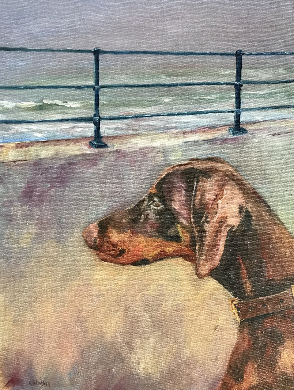 By The Sea (Sybil) (oil on canvas)