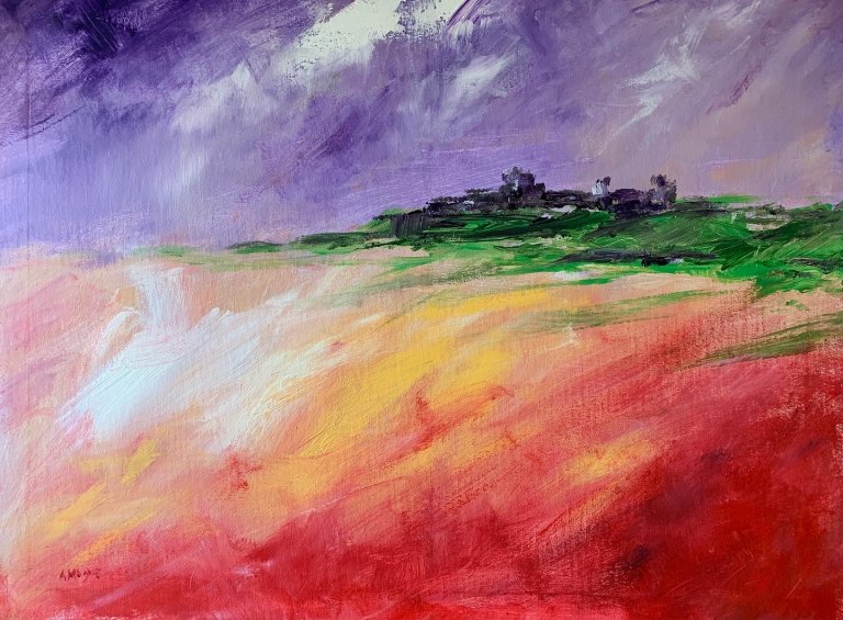 Bamburgh Sands (acrylic on canvas)
