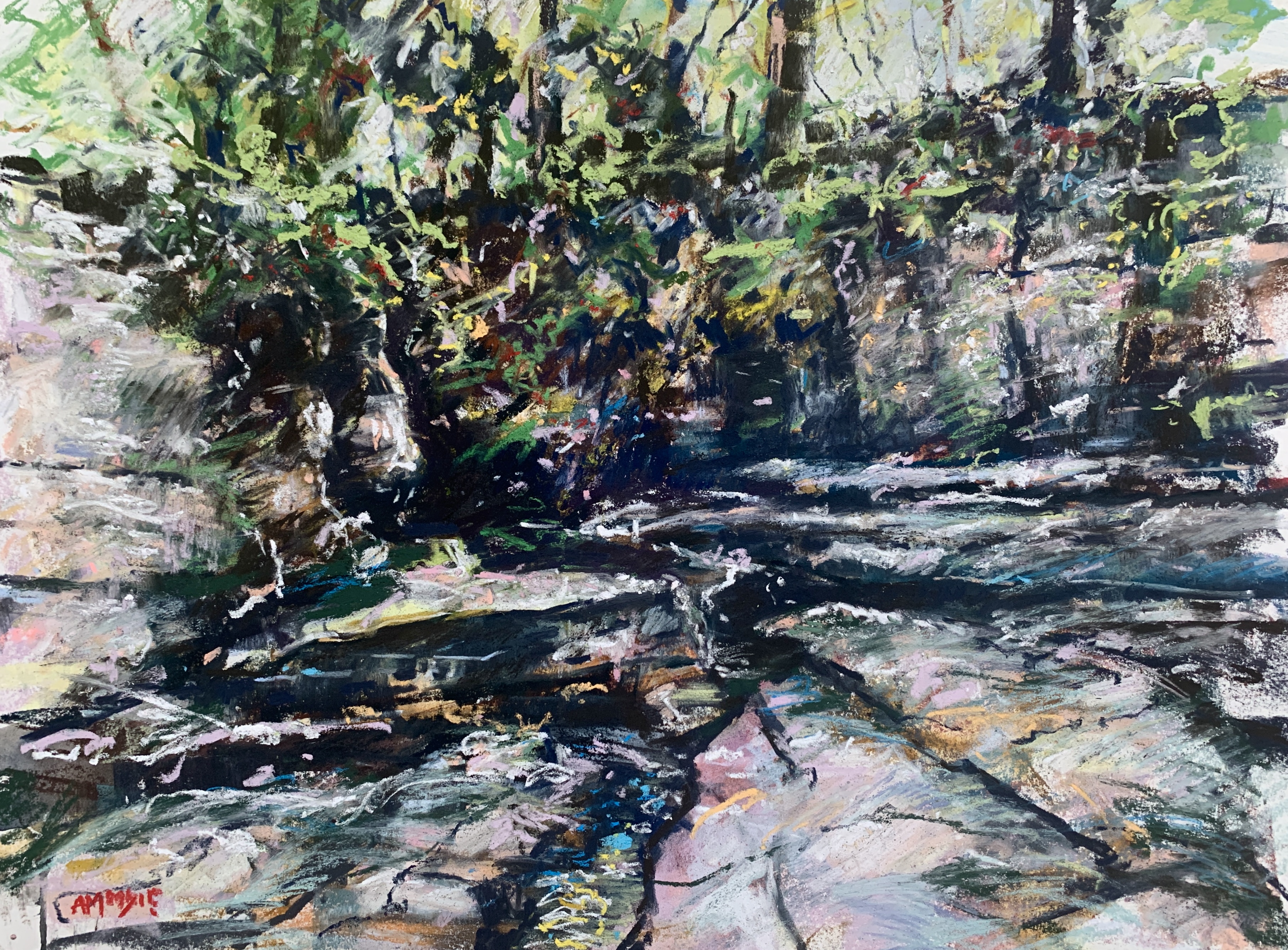 Gorge Light, How Stean (pastel, mounted)