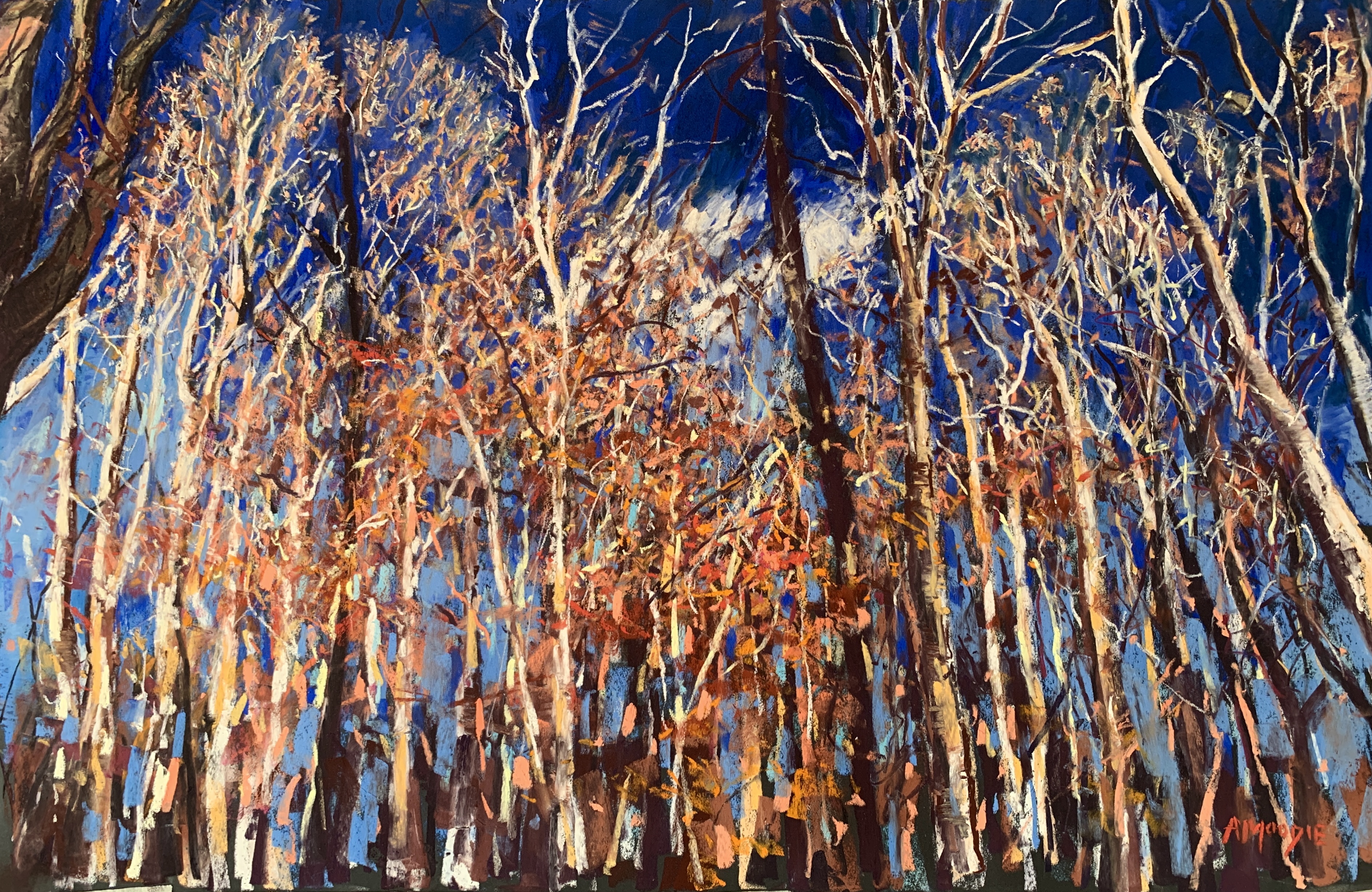 Autumn Steeples (pastel, mounted)