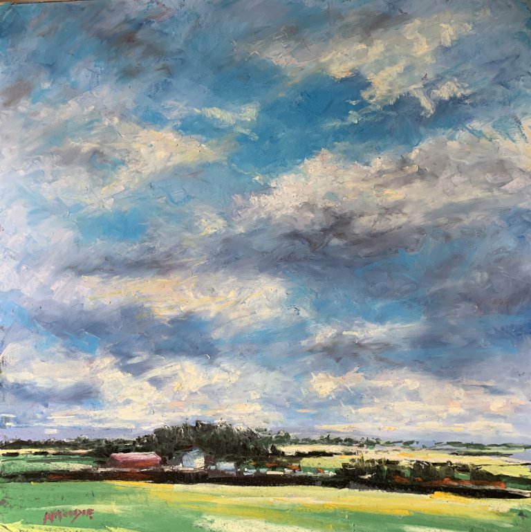 Passing Clouds (pastel, mounted)