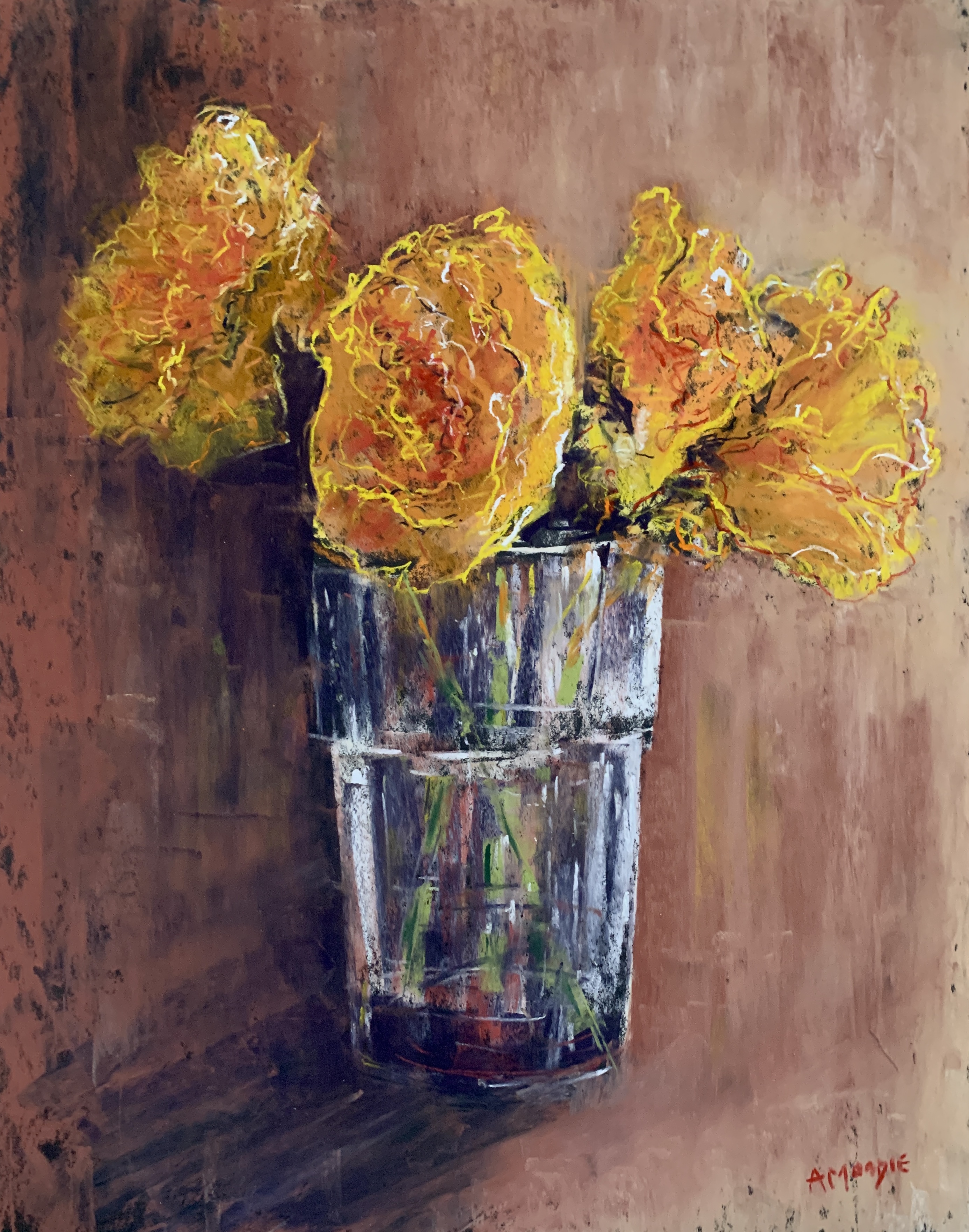 Signs of Spring (pastel, mounted)