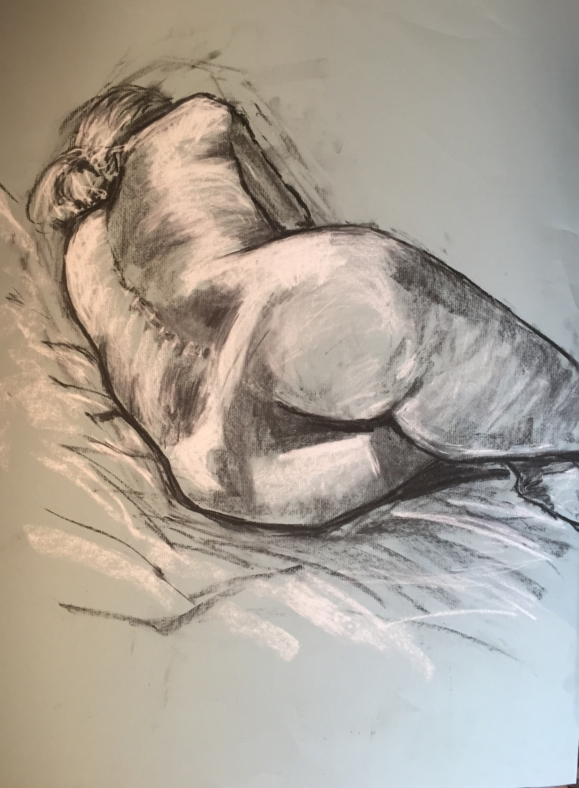 Life Study 1 (mixed media, mounted)