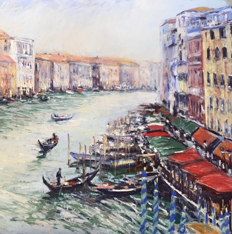 Late Afternoon, Venice (pastel, mounted)