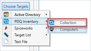 Adding targets to a deployment schedule in PDQ Deploy.