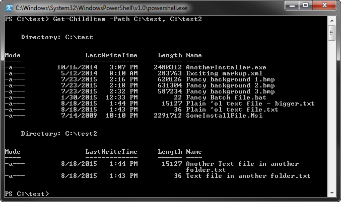 Finding files in multiple locations powershell