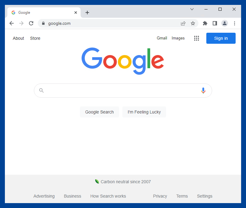 Google chrome web browser