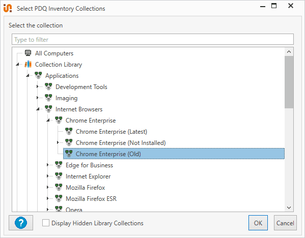 Select the Chrome Enterprise Old collection.
