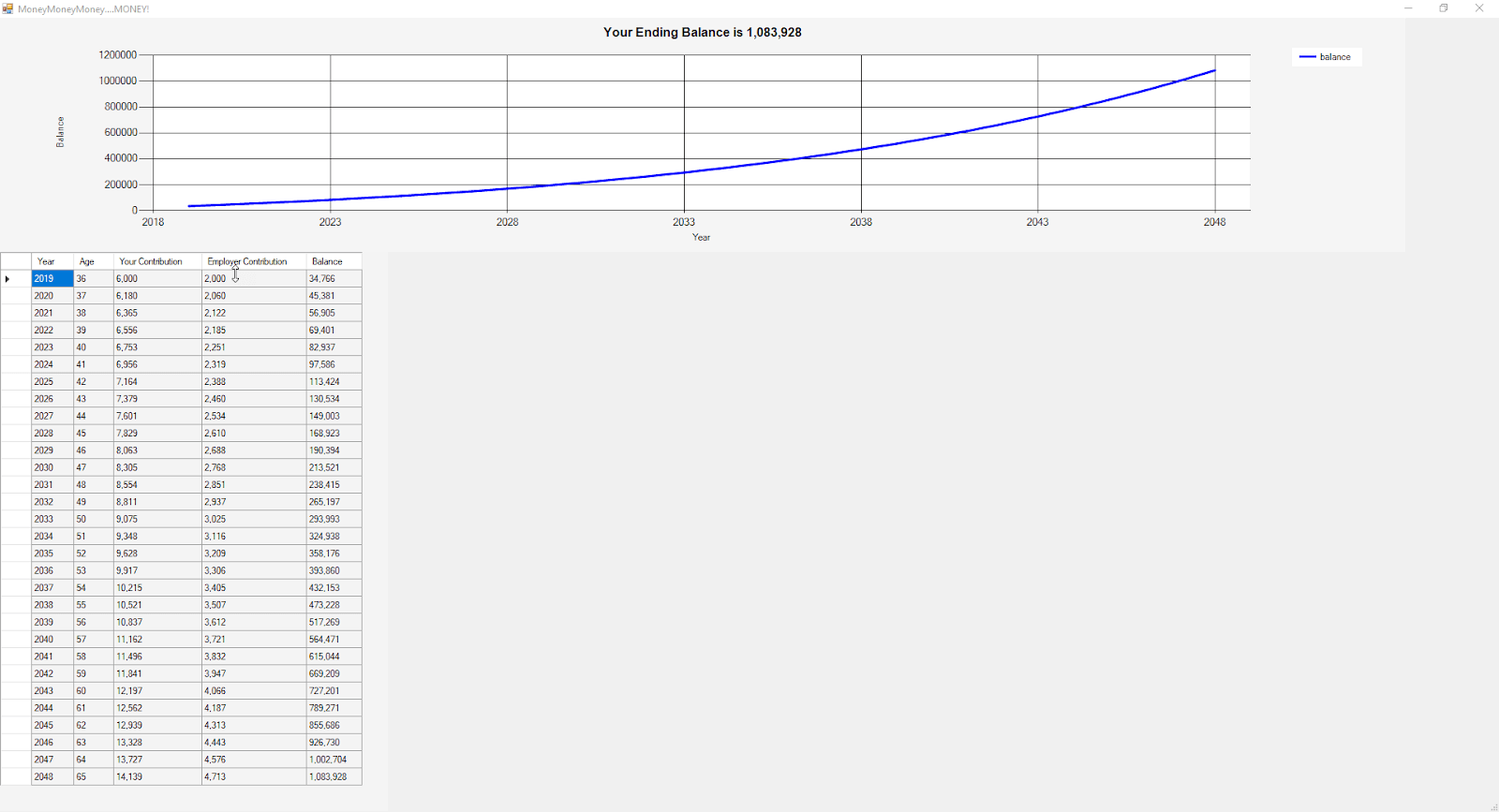 PowerShell retirement over time calculations