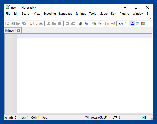 Notepad++ user interface