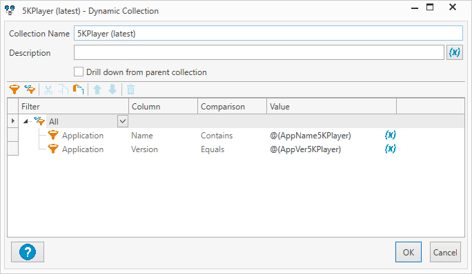 Build the collection using the name and version variables.