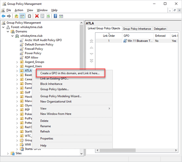 Create the GPO.Creating a new Group Policy Object for software installation in Windows Active Directory