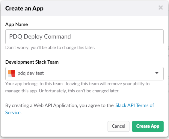 Create an App in Slack
