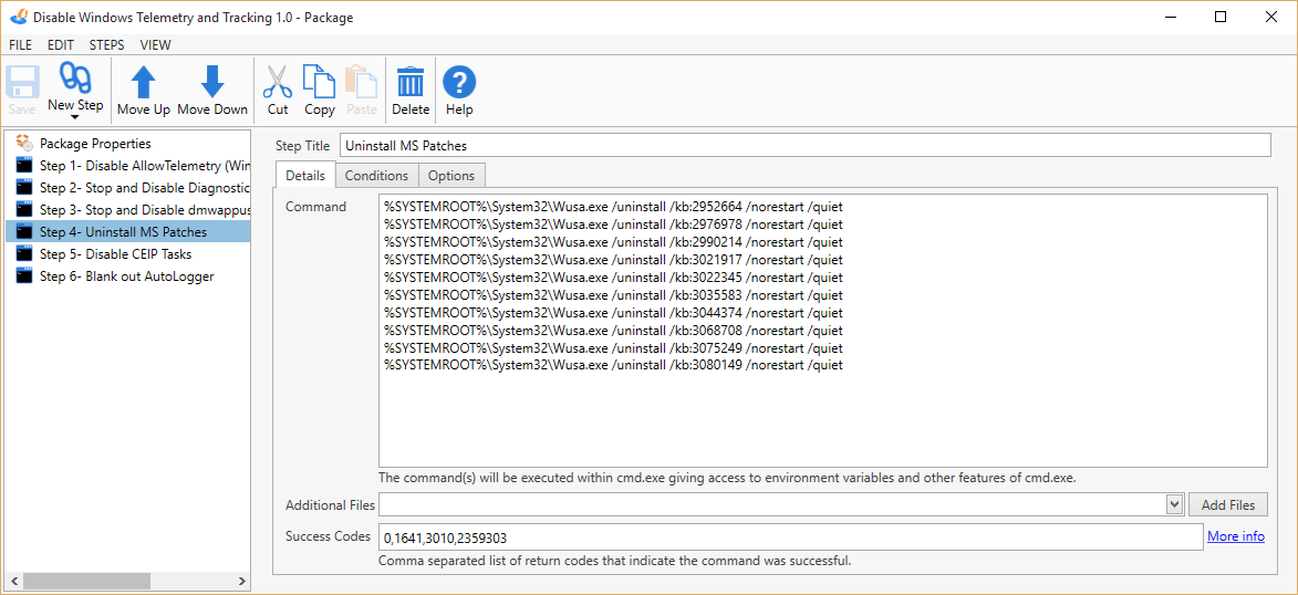 Packages   Disable Telemetry and Tracking   Step 4