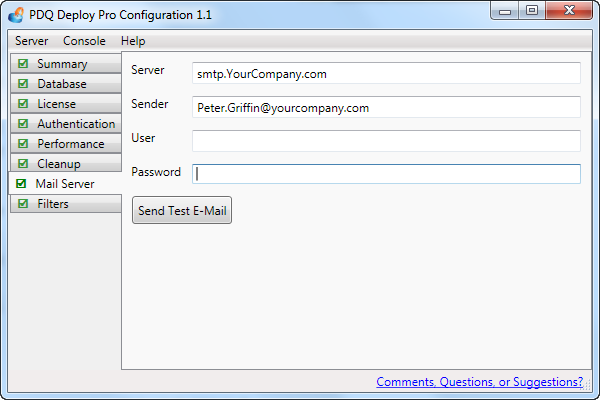 Configure your mail server