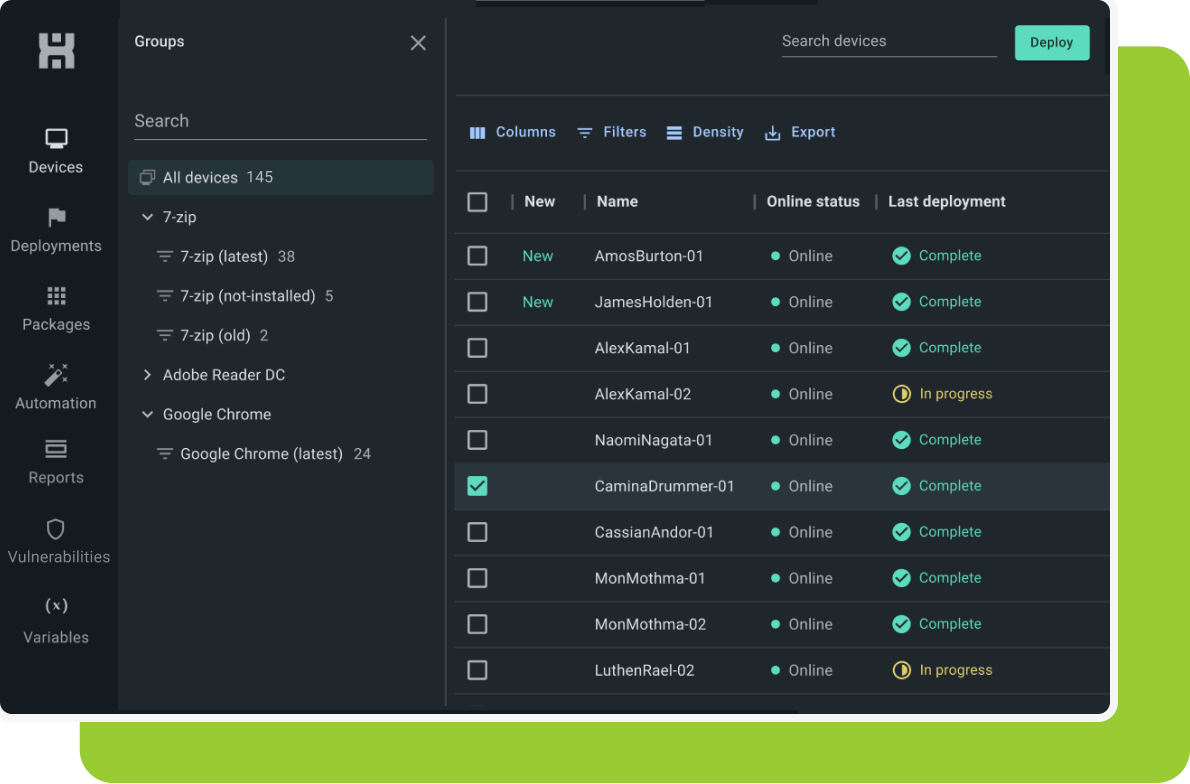 PDQ Connect dashboard