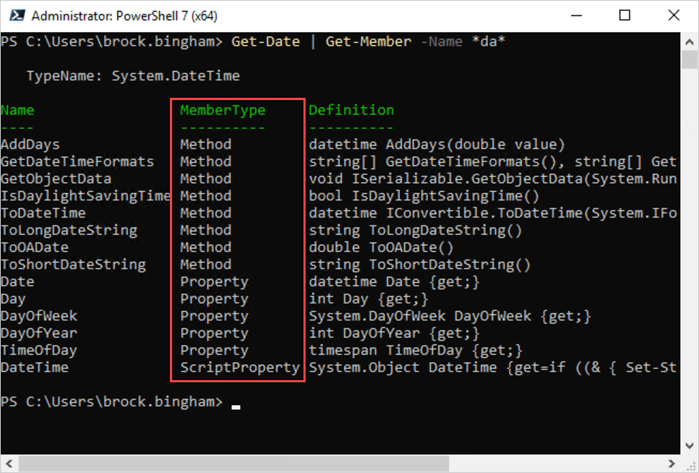 MemberTypes in PowerShell are the methods and properties of an object