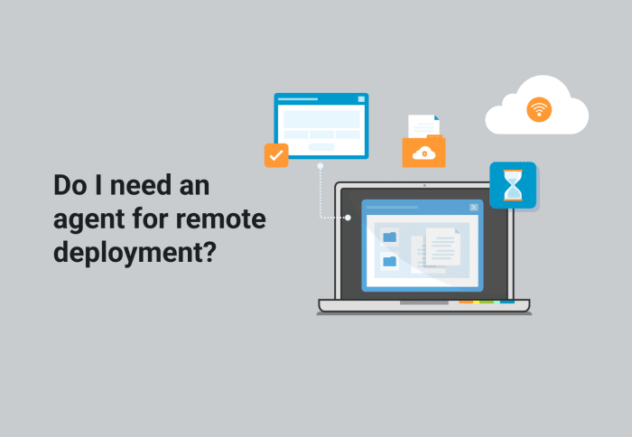 Do I need an agent for remote deployment? 