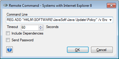 Remote Command - Systems with Internet Explorer 8