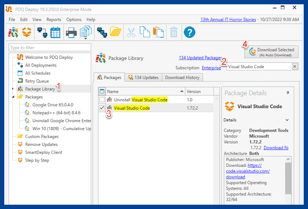 How to download packages from the Package Library
