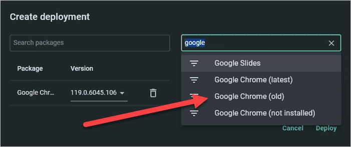 Select the group or computers to target with a deployment in PDQ Connect.