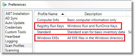 scan profiles