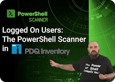 The PowerShell Scanner in PDQ Inventory: Logged On Users