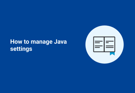 How to manage Java settings