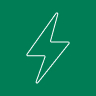 Thunderbolt Icon GreenBG