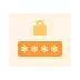 passcode lock icon orange