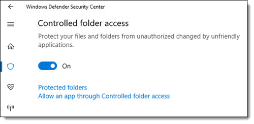 Controlled Folder Access 