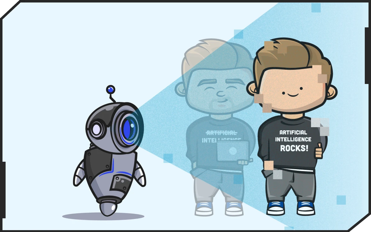 illustration of ai scanning sysadmin and making copy