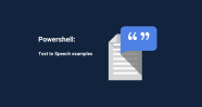 PowerShell Text to Speech Examples PDQ