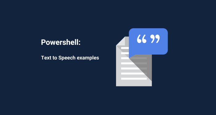 PowerShell: Text-to-Speech Examples