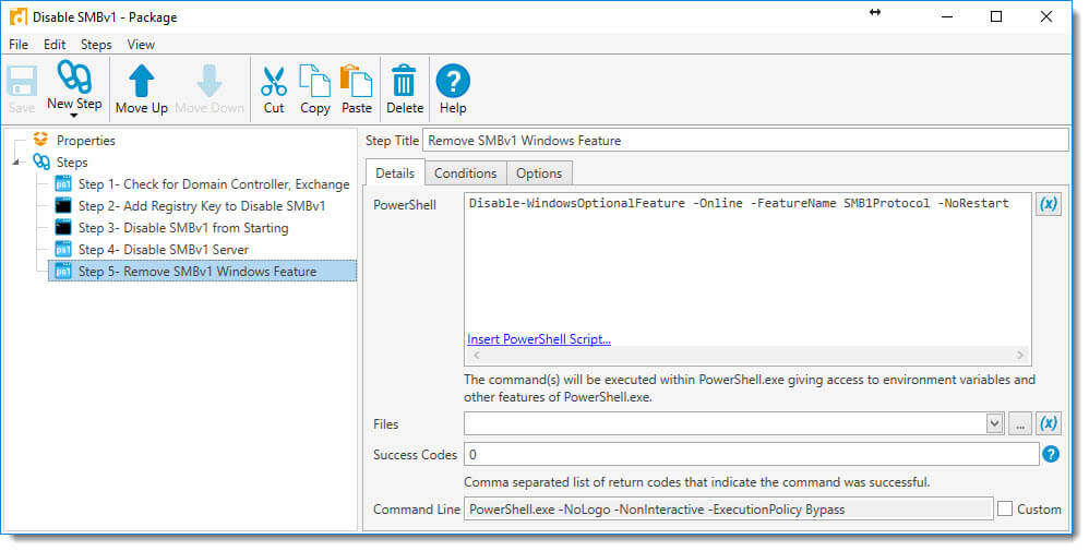 step 5 - Remove SMBv1 Windows Feature