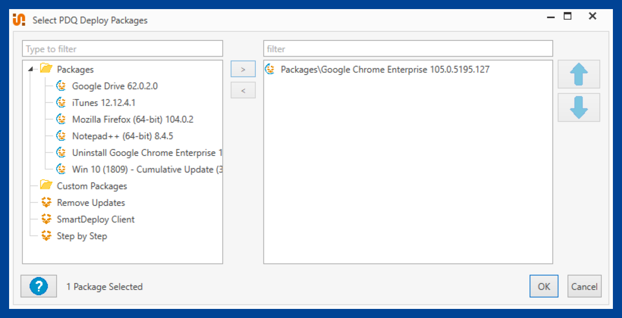 Attach the Google Chrome Enterprise package to the schedule