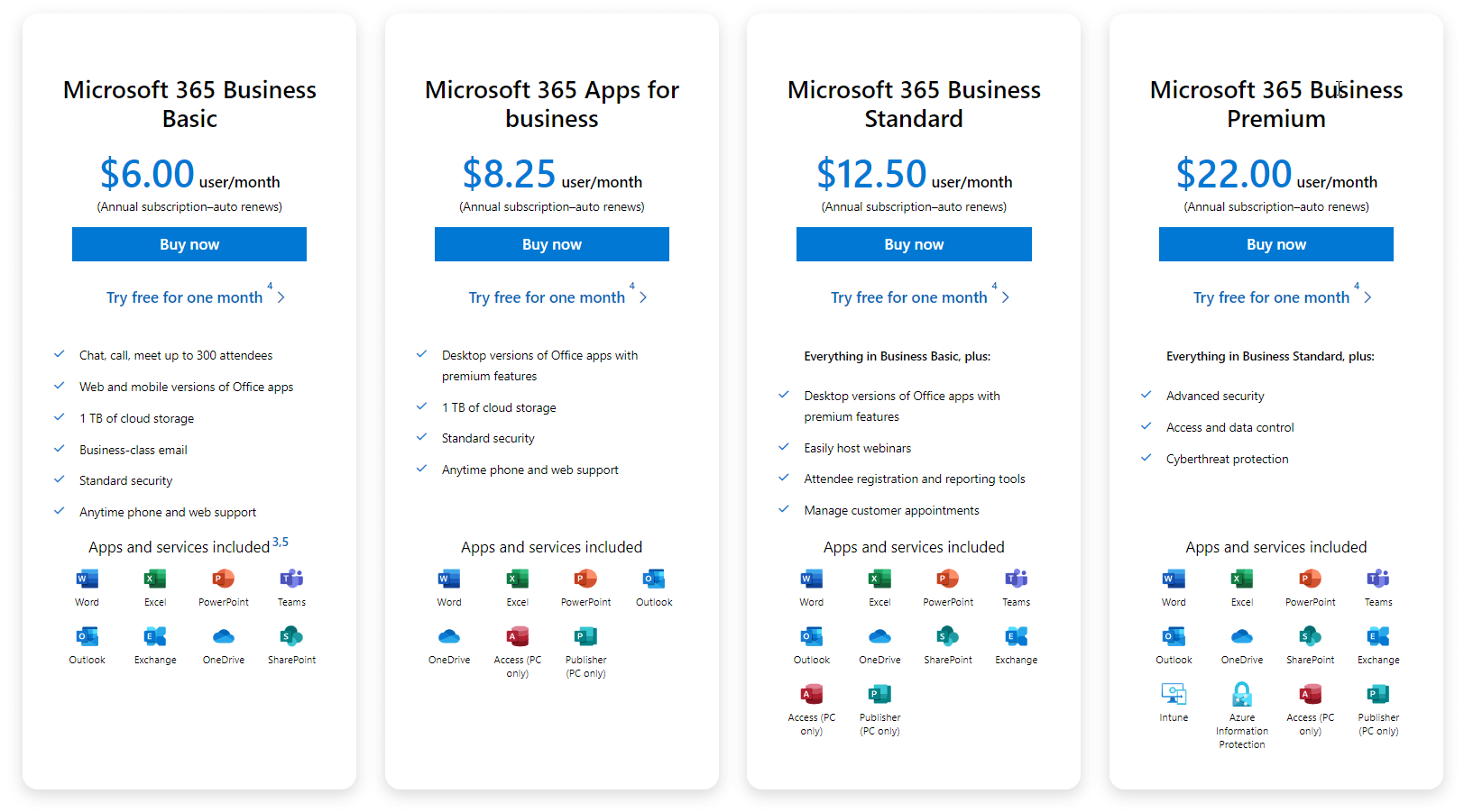 Microsoft 365 Business pricing