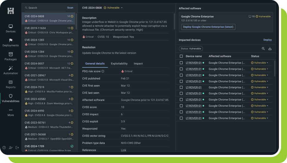 maintain secure environment vulnerability scanner