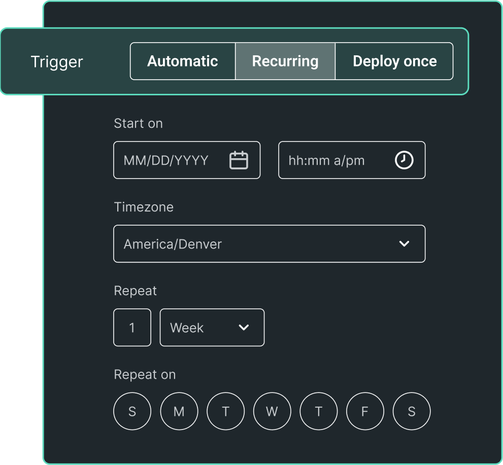 PDQ Connect recurring deployments