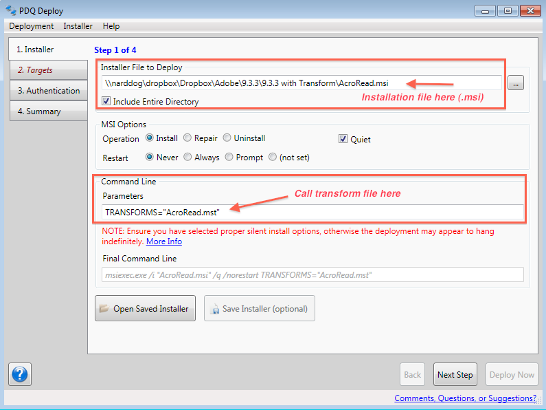 Install Adobe Reader with PDQ Deploy