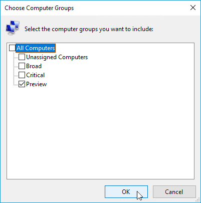Choose Update Classifications