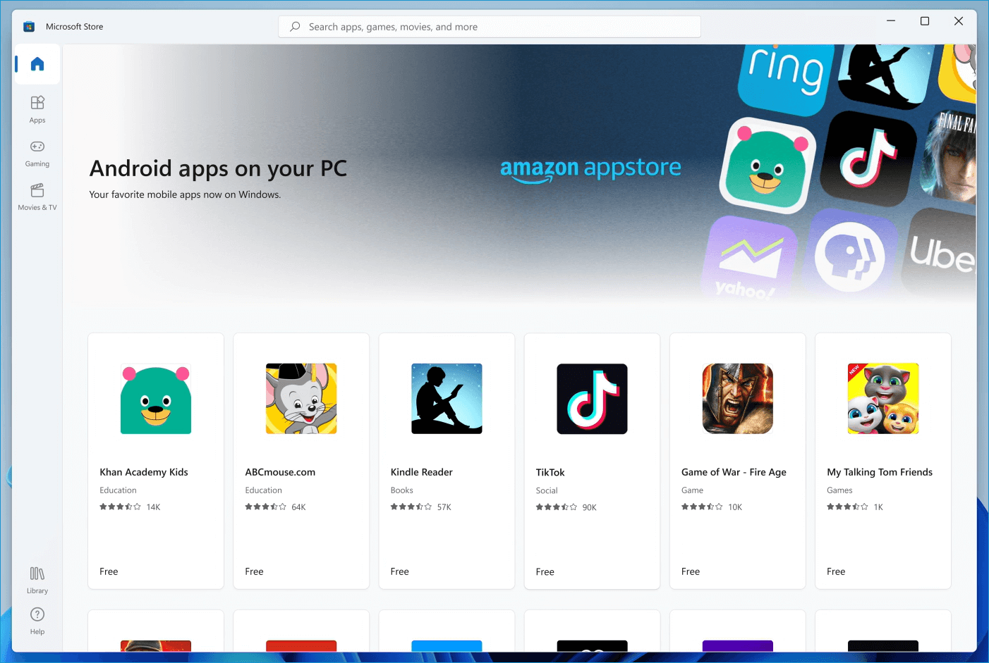Homepage of the Microsoft Store