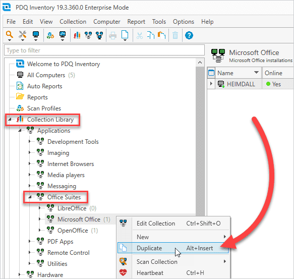 Duplicating dynamic collections