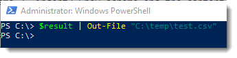 to export this to file is to use the Out-File cmdlet