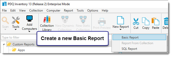 Create a new Basic Report