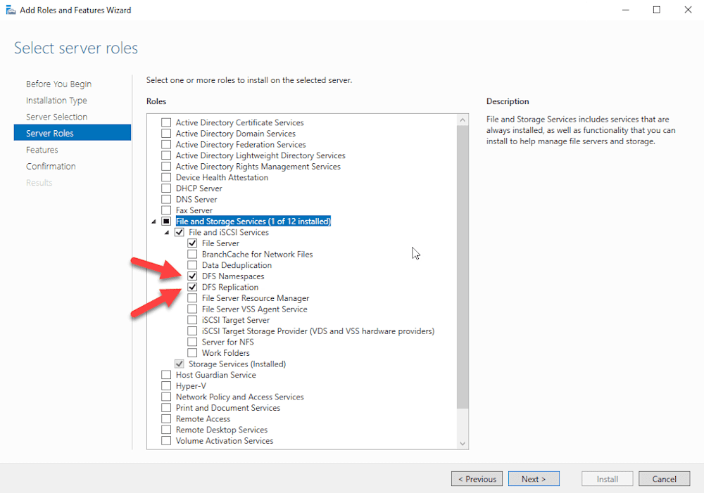 Add Roles and Features Wizard